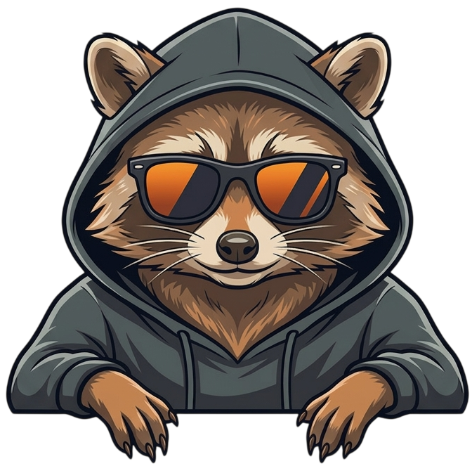 DarkGate Raccoon Mascot